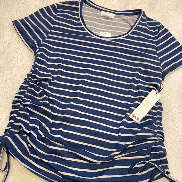 NWT Sm Striped Maternity Shirt - Picture 5 of 5